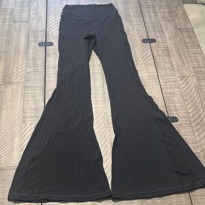 Aerie Black Real Me Crossover Super Flare Leggings